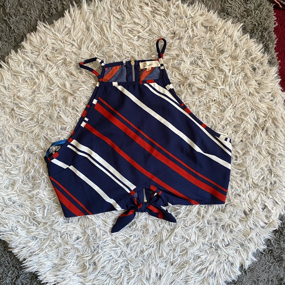 Red white and blue crop top